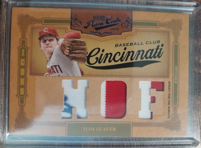 2008 Prime Cuts TOM SEAVER ICONS TRIPLE PRIME RELIC SWATCH PATCH AUTO #2/5 Reds 2008 Prime Cuts TOM SEAVER ICONS TRIPLE PRIME RELIC SWATCH PATCH AUTO #2/5 Reds