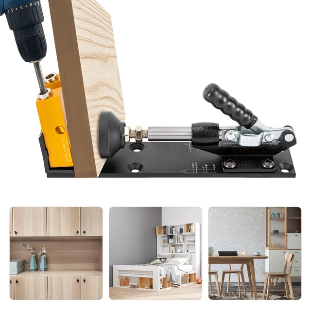 Pocket Hole Jig Master System Kit Carpenter Joinery Woodworking Carving Tools US