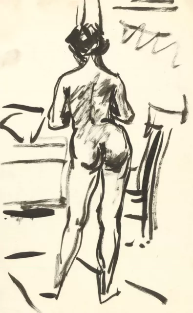 Peter Collins ARCA - Fifteen c. 1970s India Ink Drawings, Body Studies III