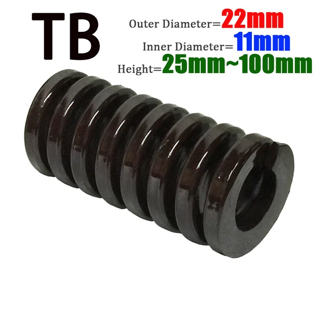 Die Springs TB Rectangular Springs Heavy Duty Brown OD =22mm I.D=11mm L=25~100mm
