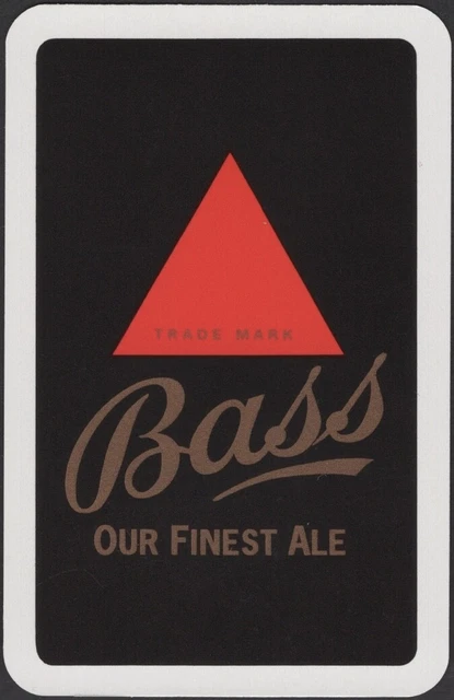 Playing Cards Single Card Old * BASS FINEST ALE * Brewery Beer Advertising Art