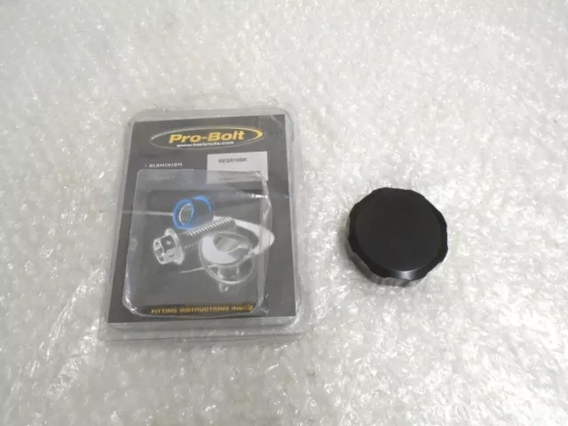 Pro-Bolt Aluminium Round Threaded Reservoir Cap 61mm O/D RESR10 Black