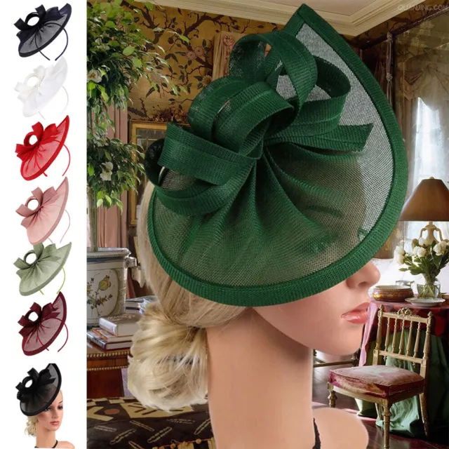 Womens Headband Aliceband Hat Fascinator Weddings Ladies Day Race Royal Ascot.