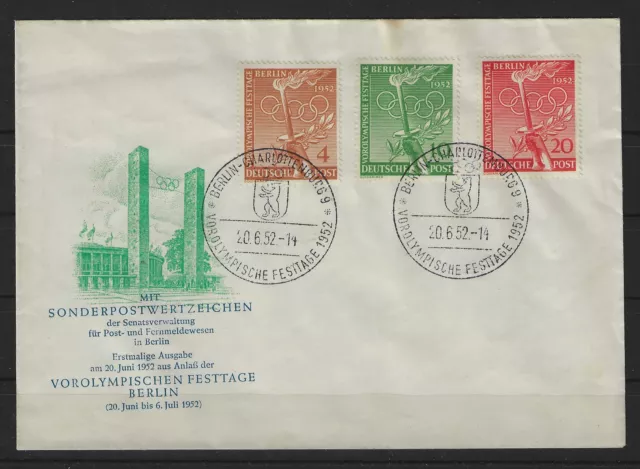 K317) Berlin Nr. 88 - 90 FDC Ersttagsbrief Michel 100 Euro