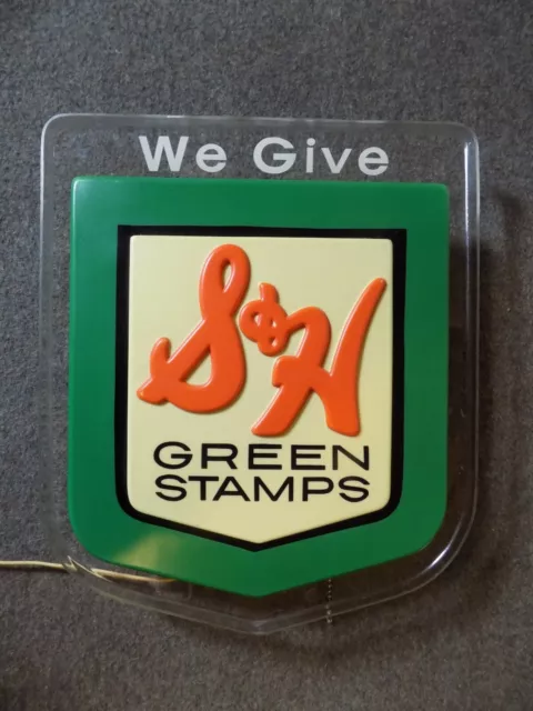 Vintage S&H Green Stamps Lighted Sign