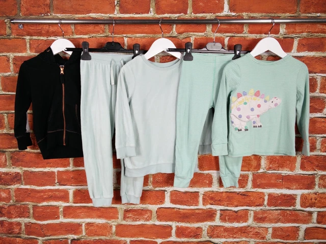 Girl Bundle Age 3-4 Years M&S H&M Green Pyjama Top Bottoms Hoodie Dinosaur 104Cm