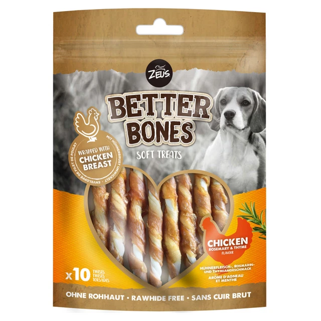 Zeus Betterbones Colpi di Scena Con Carne di Pollo, Rosmarino & Timo, Nuovo