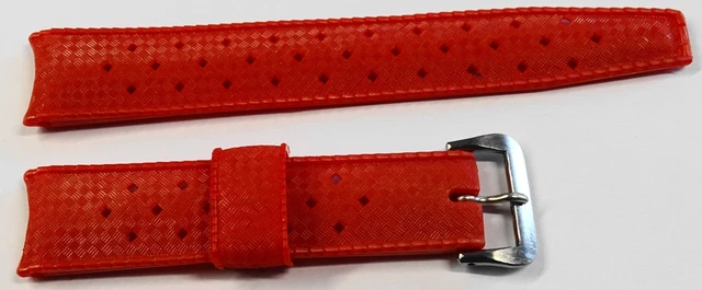 Bracelet De Montre Vintage Tropic STAR Swiss 16mm Noir - Années 1970, Neuf Sans étiquette