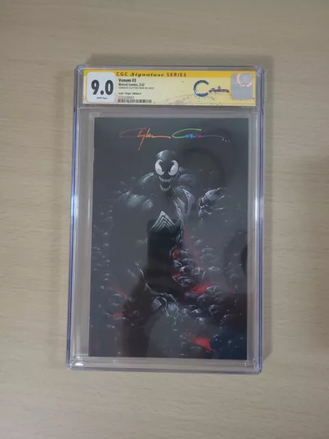 Venom #3 Virgin Variant Clayton Crain w/ infinity sig. CGC 9.0  Limited To 1000