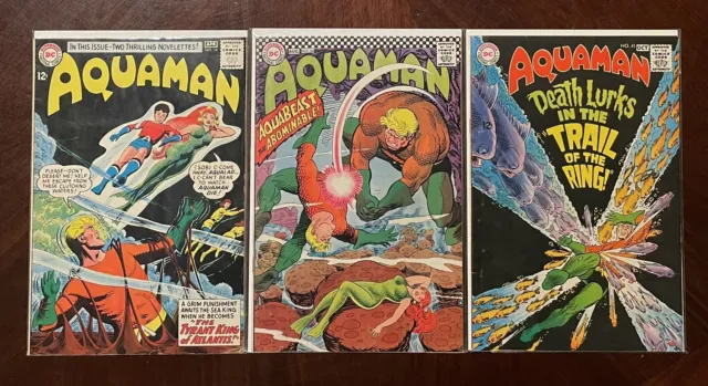 Aquaman Lot 14, 34 & 41 1964 1st Appearance Aquabeast