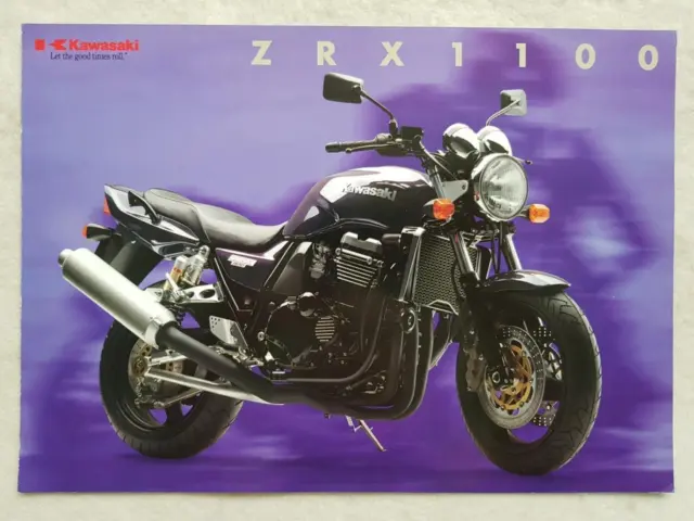 KAWASAKI ZRX1100 Motorcycle Sales Brochure c1990 # FRENCH TEXT