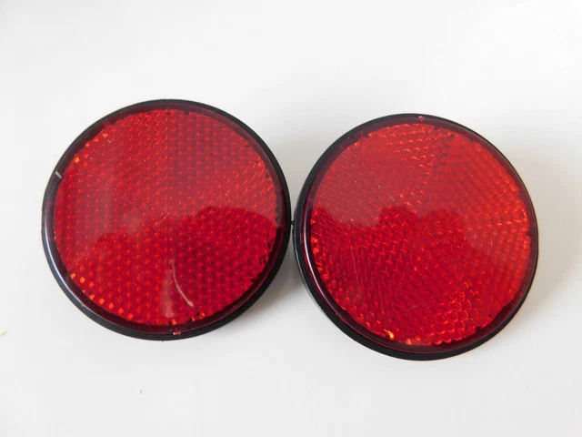 Uxcell M6x1.0 Red Round Screw Mount Reflectors – Universal For Motorcycle ATV – Pair-528928