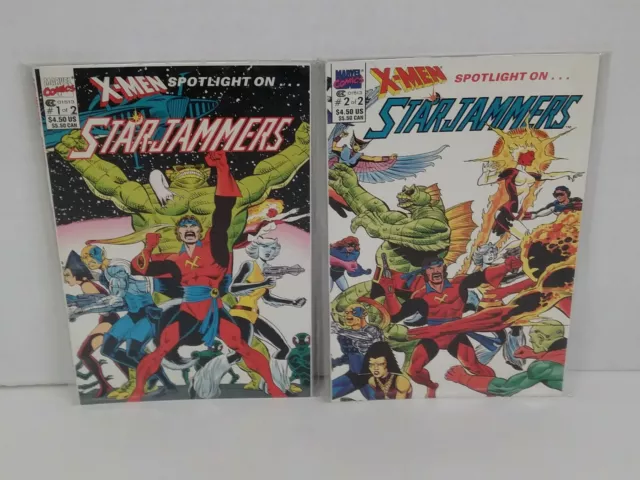 X-Men Spotlight On... Starjammers Set 1-2 1990 Professor X Binary Carol Danvers