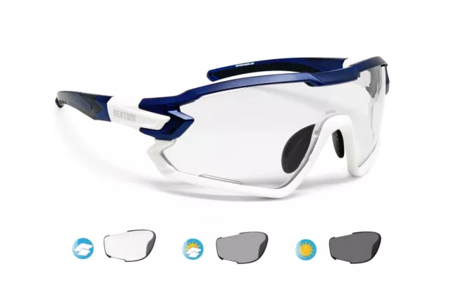 Bertoni Lunettes Cyclisme Vélo Running MTB Ski de Vue Photochromique QUASAR