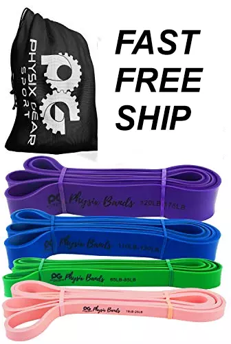Physix Gear Resistance Loop Bands Set with Travel Bag New Sealed 4 piece set
