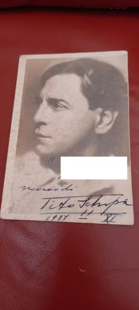 TITO SCHIPA autografo lirica TENORE LECCE Anno 1937 Ventennio XV FOTO firmata