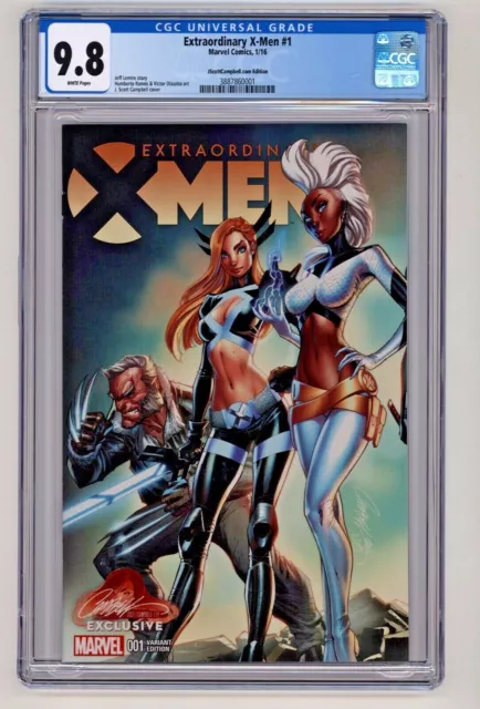 Extraordinary X-Men #1 J Scott Campbell Connecting Variant CGC 9.8