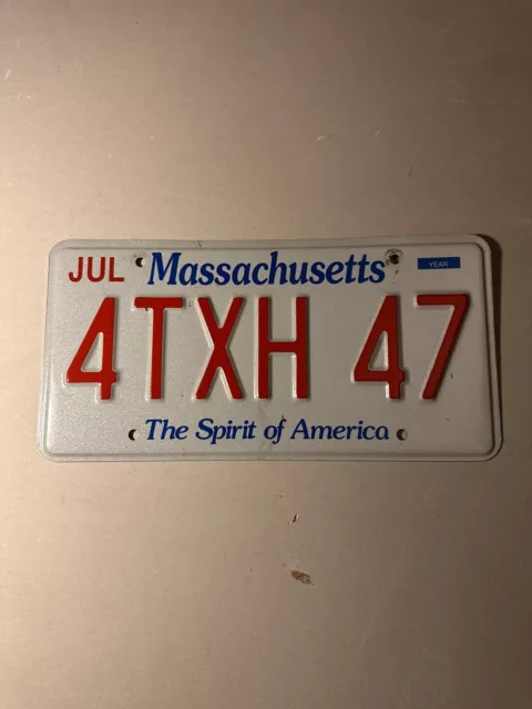 MASSACHUSETTS the spirit of america license plate random letters/numbers