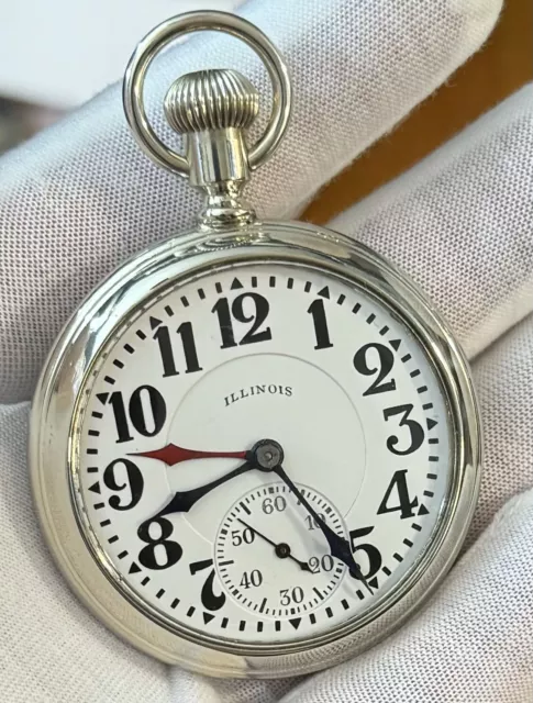 Rare Illinois 17s Illinois Sangamo Special Railroad Pocket Watch