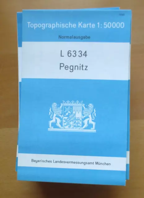 r1-1) Topographische Karte 1 : 50000   Pegnitz    L 6334