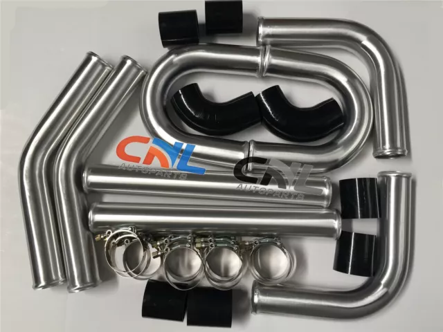 2" 2.25" 2.5" 3" 3.15" Aluminum Universal Intercooler U-SHAPE Pipe hose &T-Clamp