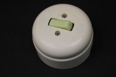 1 X Old Switch Exposed Toggle Switch Round Ø Vintage Shirt Boys Shirt Cream 3