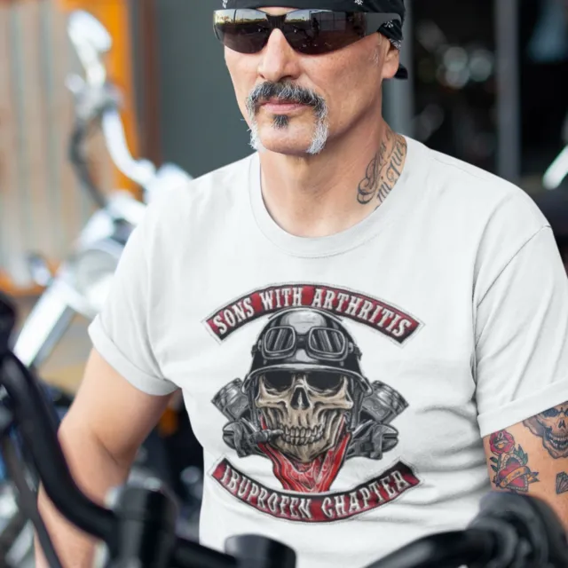 Biker Tshirt Sons Of Arthritis Chapter Father Men T-shirt Joke Gift Birthday