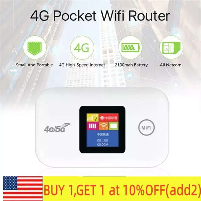 2024 Unlocked LTE 4G Wireless WiFi Router Mobile Broadband MIFI LCD Hotspot