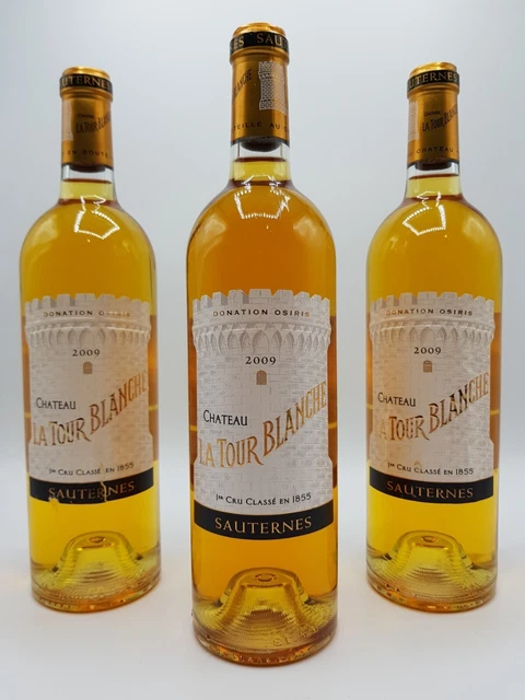 Lot de 3 x LA TOUR BLANCHE 2009 - Sauternes - Robert Parker 96/100