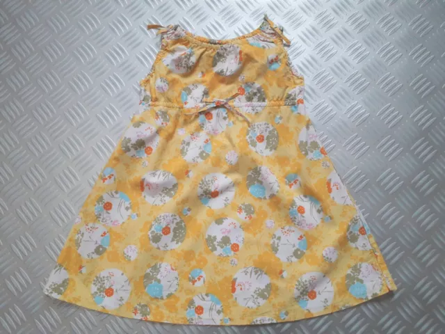 Robe  CATIMINI 2 ans 86 cm jaune fleurie état neuf