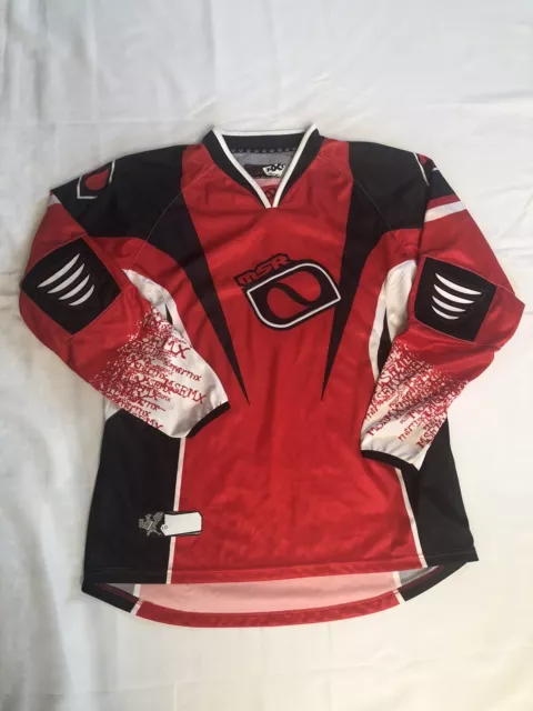 Vintage MSR - NXT Racing Mens XL Red  And Black Motocross MX Dirt Bike Jersey
