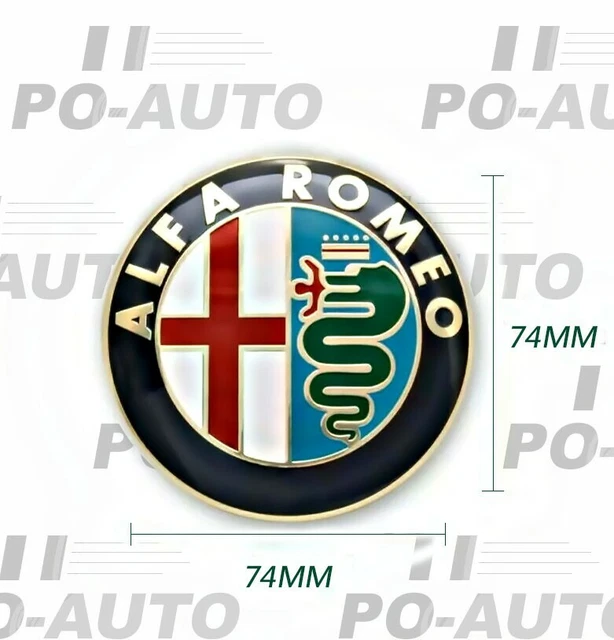 Emblème Logo Alfa Romeo - Noir Et Blanc - Référence B400130134 - Neuf D'origine Allemagne