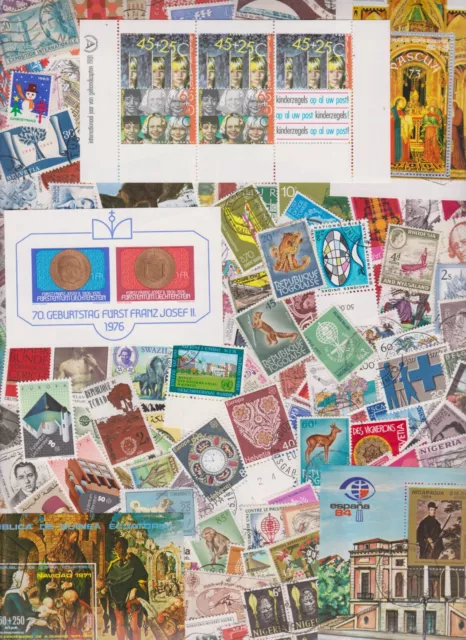 Several hundreds of stamps - WORLD - better values and blocks! Low start price!