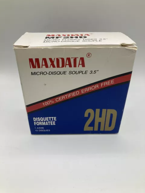 MAXDATA - Pack 10 Disquettes MAXDATA 3,5'' MF2HD 1,44MB - Neuf