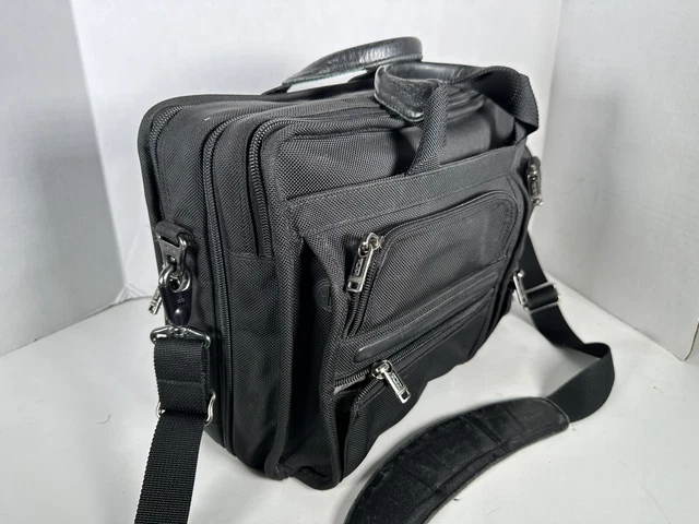 Tumi Alpha Expandable Organizer Laptop Business Brief Black MSRP$395