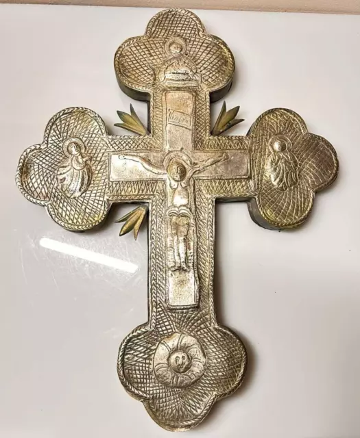Antique Russian Large Blessing Cross 19th century.