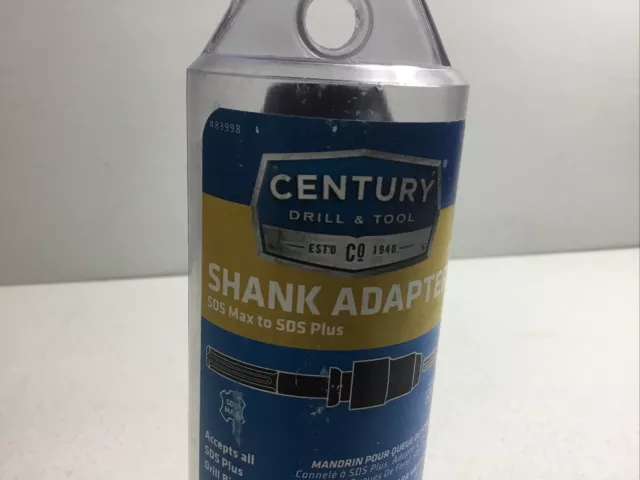 CENTURY 83998 DRILL & TOOL Shank Adapter SDS Max to SDS Plus-NEW