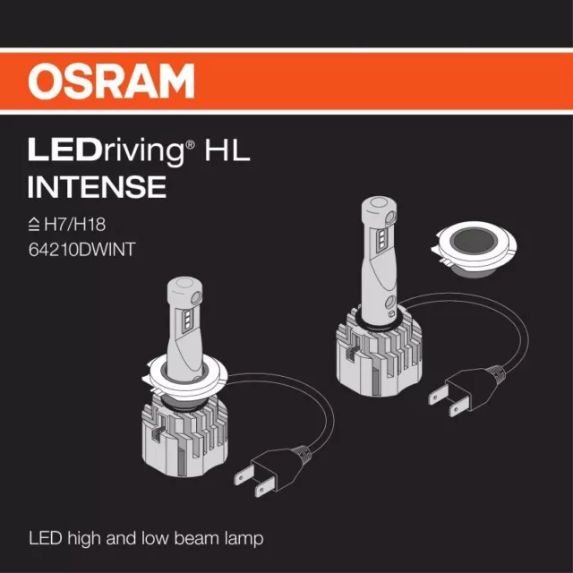 2 ampoules feu auto LEDriving HL - Osram - LED - Intense H7/H18 2