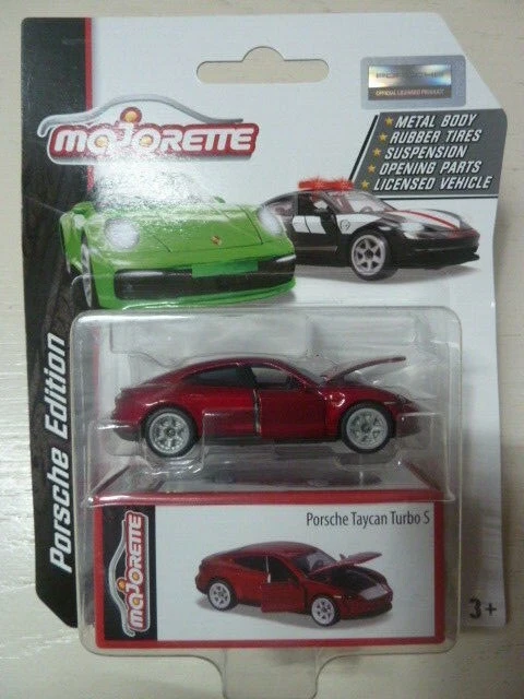 Majorette Porsche Taycan Turbo S Black - Porsche Edition 1:64 Scale Metal Die-Cast Car main image 1