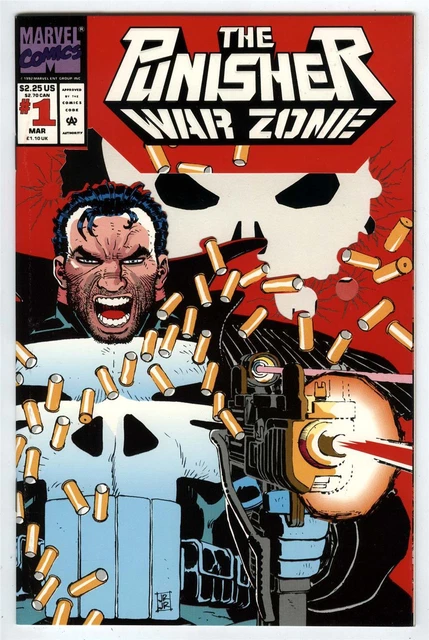 Punisher War Zone #1 Die-Cut Wraparound  ROMITA JR Cover 1992 Marvel UNREAD