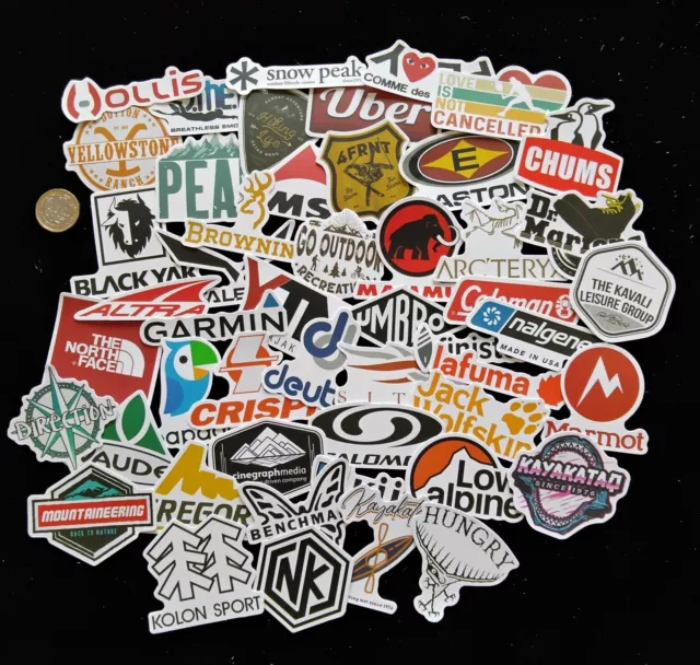 Lot 146:  10 x Random Outdoor Fashion Brand Stickers - UK SELLER FREE POSTAGE!