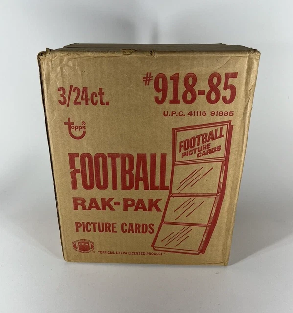 1985 Topps Football SEALED Rack Case 3/24 count Display Boxes 3528 Cards