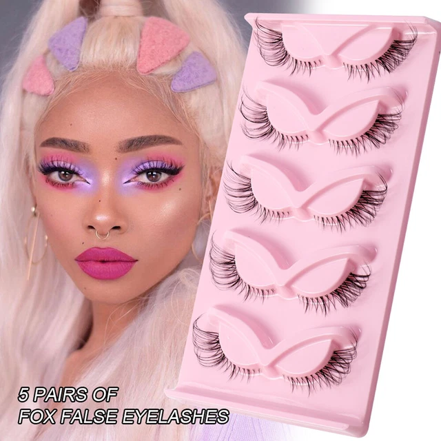 END EYE ELONGATED 3D Winged Fox Eye Eyelash Cross Long Lash Extension 5 ...