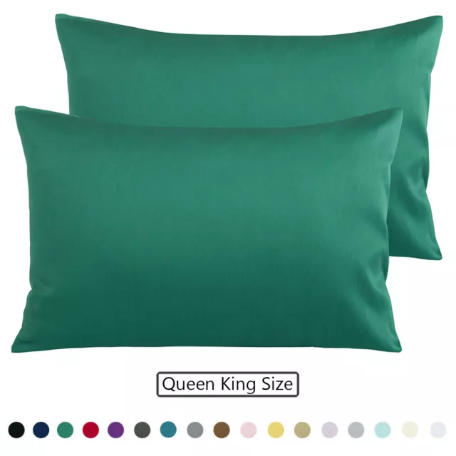 100% Egyptian Cotton Pillowcase Pillow Case Set of 2 Envelope Closure Pillowcase