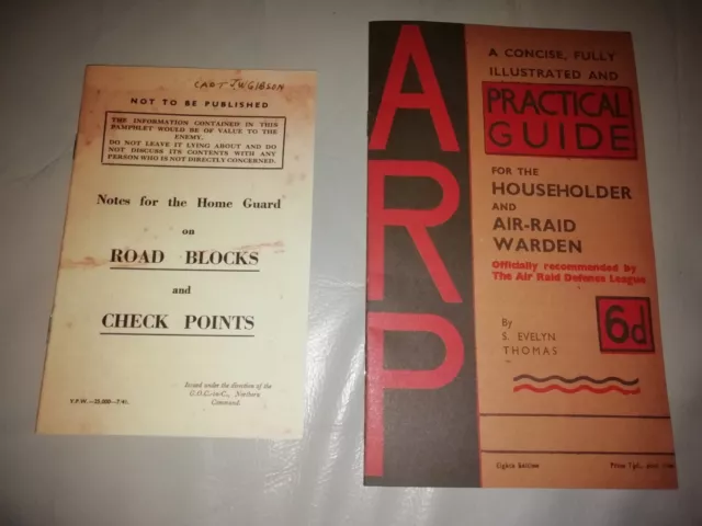 Wwii Ww2 Arp Home Guard Dads Army Security Precaution Leaflet Book Vtg Repro