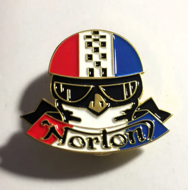 Norton Motorcycles Racing Helmet, Lapel Pin, Hat Pin , 2 clutches, Vintage  Gift