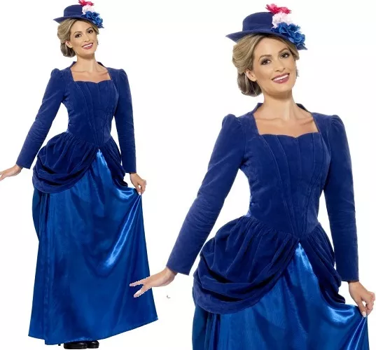 Damen Viktorianisch Dame Kostüm Mary Poppins Outfit Neu Von Smiffys