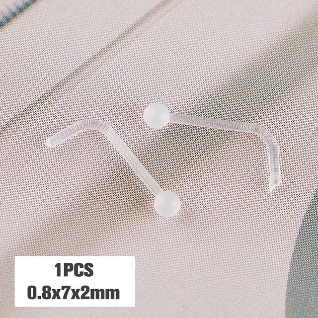 Contenitori piercing trasparenti contenitore setto borchie naso labbra flessibili lingua orecchio R*jy