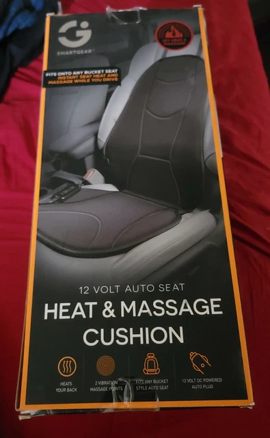 SmartGear Heat & Massage Car Seat Cushion BRAND NEW 12 Volt DC Powered