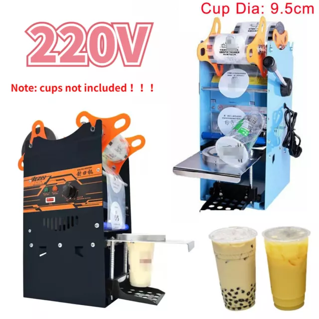 220V φ9.5cm Semi-automatic Bubble Tea Cup Sealer Sealing Machine 300 Cup/h